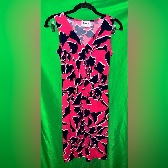 Leota Pink and Blue Floral Dress size XS - Picture 2 of 7